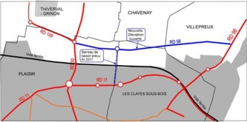 déviation de Villepreux aux Clayes-sous-Bois