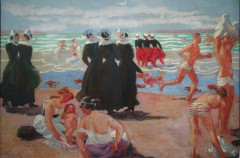 Baignade au pardon de Sainte-Anne-la-Palud, 1905