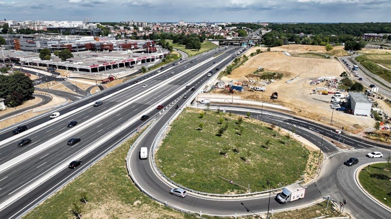Le nouveau diffuseur est opérationnel depuis le 1er août 2025 et facilite l’entrée dans Vélizy-Villacoublay. ©CD78