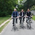 vélos voies vertes - Alain Schmitz, Ghislain Fournier et Jean-Marie Tetart