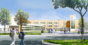 © cabinet ADA Architecture - Prespective extérieure du futur collège