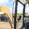 Première pierre caserne et centre routier à Méré