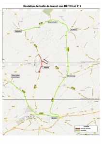 Plan de la déviation - RD 115 et 112