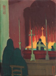 L’Autel jaune, vers 1889 huile sur toile, 27 x 20,5 cm. Coll. part © Catalogue raisonné Maurice Denis, O. Goulet.