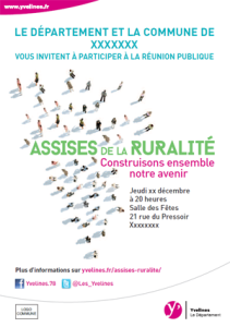 Des affiches, affichettes et/ou flyers personnalisés au nom de votre commune et avec la date de votre réunion