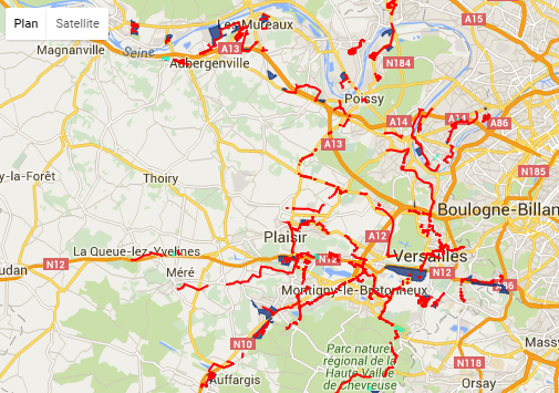 Cliquez sur la carte pour découvrir le tracé du réseau et les zones d'activité économique du territoire éligibles au Très Haut Débit