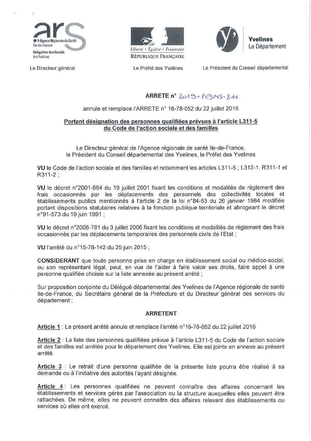 Article L.312-1 Du Code De L'action Sociale Et Des Familles
